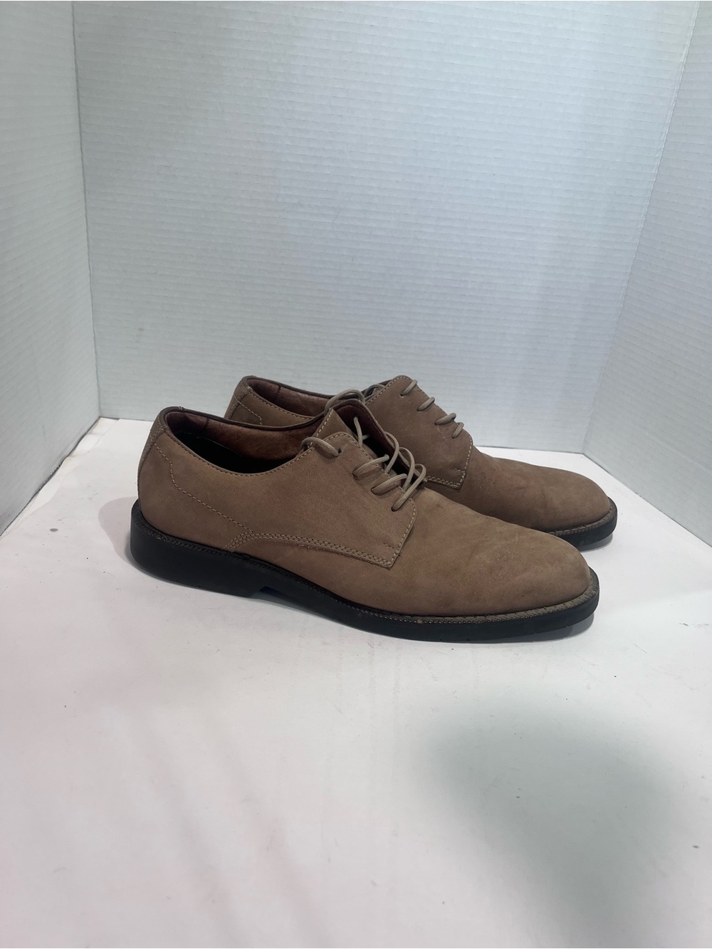 G.H. Bass & Co. Taupe Suede Derby Shoes